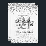 Silver 21st Birthday Glitter Confetti White Kaart<br><div class="desc">Elegant 21st Birthday Silver Faux Glitter Confetti White sjabloon. Geweldig voor 21ste verjaardagsfeestjes en nog veel meer!</div>