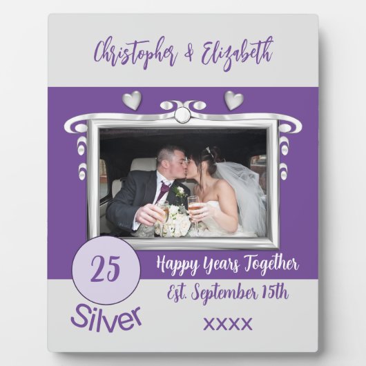 Silver 25 jaar oud: foto paars fotoplaat (Voorkant)