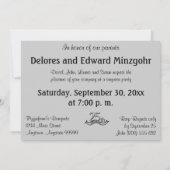 Silver (25e Jubileum) Feestuitnodigingen Kaart (Achterkant)