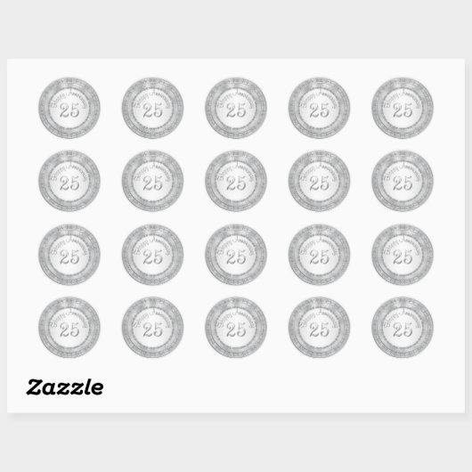 Silver 25e Jubileum Labels (Vel)