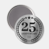 Silver 25e zakelijke Logo-Jubileum Magneet (Voorkant / Achterkant)