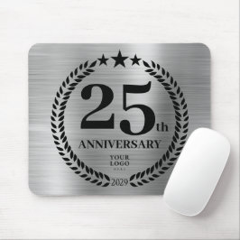 Silver 25e zakelijke Logo-Jubileum Muismat