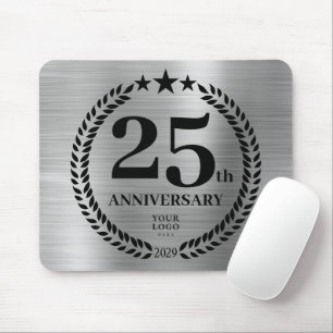 Silver 25e zakelijke Logo-Jubileum Muismat