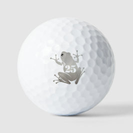 Silver 25th Anniversary Frog "GO" Custom Golfballen