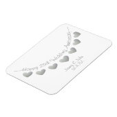 Silver 25th bruiloft bunting gift magne magneet (Linkerzijde)