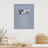 Silver 25th bruiloft foto familieverhaal poster (Keuken)