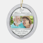 Silver 25th Jubileum, aangepast Ornament voor foto (Links)