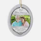 Silver 25th Jubileum, aangepast Ornament voor foto (Rechts)