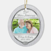 Silver 25th Jubileum, aangepast Ornament voor foto (Links)