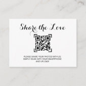 Silver 25th Jubileum Deel de liefde Informatiekaartje (Voorkant)