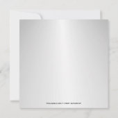 Silver 25th Jubileum Diamond Brooch-uitnodigingen Kaart (Achterkant)