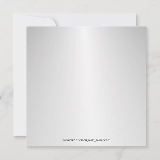 Silver 25th Jubileum Diamond Brooch-uitnodigingen Kaart (Achterkant)