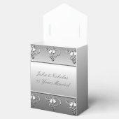 Silver 25th Jubileum Favor Box Bedankdoosjes (Geopend)