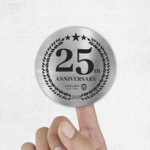Silver 25th Jubileum Zakelijke Logo