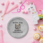 Silver 25th Traditional Wedding Jubileum, Papieren Bordje (Feest)