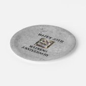 Silver 25th Traditional Wedding Jubileum, Papieren Bordje (Gekanteld)