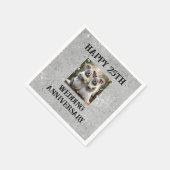 Silver 25th Traditional Wedding Jubileum, Servet (Hoek)