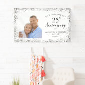 Silver 25th Wedding Anniversary Banner (Insitu)