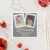 Silver 25th Wedding Jubileum Childhood Foto's Servet (Insitu)