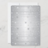 Silver 25th Wedding Jubileum Elegant Glitter Kaart (Achterkant)