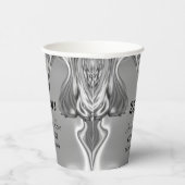 Silver 25th Wedding Jubileum Papieren Bekers (Rechts)