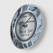 Silver 25th Wedding Jubileum Wall Clock Grote Klok (Hoek)