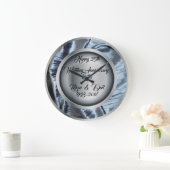 Silver 25th Wedding Jubileum Wall Clock Grote Klok (Huis)