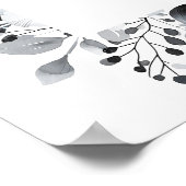 Silver 25th Wedding Jubileum Welkomstteken Poster (Hoek)