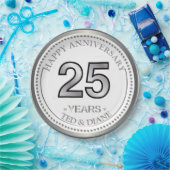 Silver 25th Year Paper Bord (Feest)