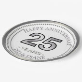 Silver 25th Year Paper Bord (Gekanteld)