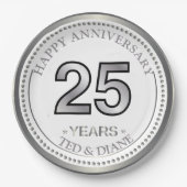 Silver 25th Year Paper Bord (Voorkant)