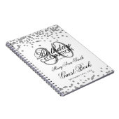 Silver 30th Birthday Guest Book Confetti Notitieboek (Rechterzijde)