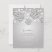Silver 30th Birthday Save Date Winter Kaart (Achterkant)