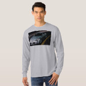 Silver 350Z in beweging (met Z Embleem op achterzi T-shirt (Voorkant volledig)
