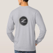 Silver 350Z in beweging (met Z Embleem op achterzi T-shirt (Achterkant)