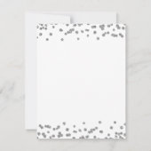 Silver 40th Birthday Save the Date Confetti (Achterkant)