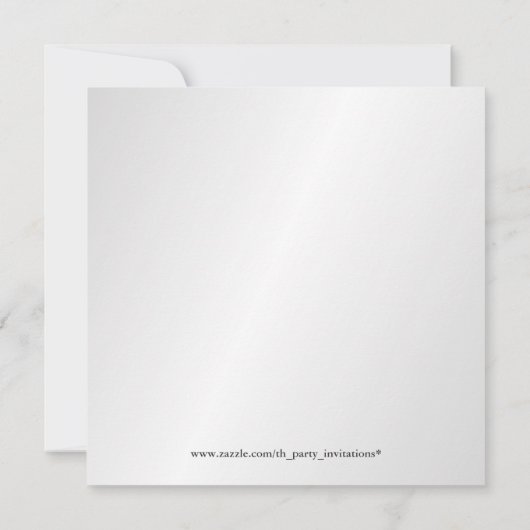 Silver 40th Birthday-uitnodigingen vervolgens & nu Kaart (Achterkant)