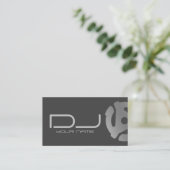 Silver 45 Record Adapter Logo DJ Visitekaartje (Staand voorkant)