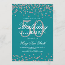 Silver 50th Birthday Party Glitter Confetti Blauwg
