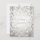 Silver 60th Birthday Blauwgroen lichten sparen de Save The Date (Achterkant)