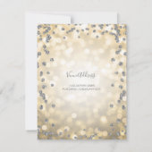 Silver 60th Birthday Gold Lights Save The Date (Achterkant)