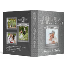 Silver 60th Diamond Jubileum Photo Scrapbook