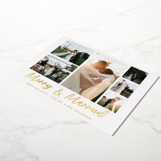 Silver 6 Multi Photo Holiday Kaart (Gedraaid)