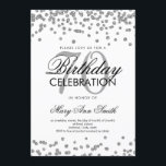 Silver 70th Birthday Party Glitter Confetti Kaart<br><div class="desc">Elegant 70th Birthday Faux Glitter Confetti Silver nodigt sjabloon uit. Geweldig voor 70ste verjaardagsfeestjes en nog veel meer!</div>