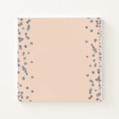 Silver 80th Birthday Guestbook Confetti Blush Pink Notitieboek (Achterkant)