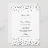 Silver 80th Birthday Save Date Details Kaart (Achterkant)