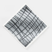 Silver Abstracte Lines Napkins Servet (Hoek)