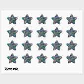 Silver Accent Mosaic Art Ster Sticker (Vel)