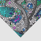 Silver Accent Mosaic Art Tissuepapier (Detail)