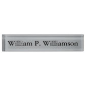  Silver-achtergrond Naambordje (Voorkant)